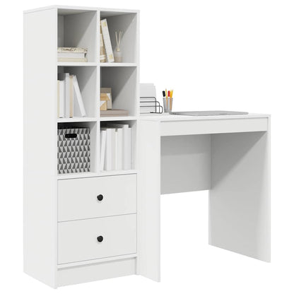 Scrivania con cassetto 2 pcs Bianco