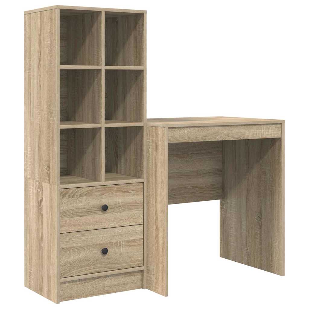 Scrivania con cassetto 2 pcs Rovere Sonoma