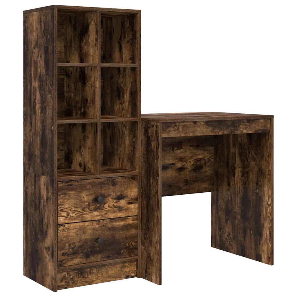 Scrivania con cassetto 2 pcs Rovere fumÃ©