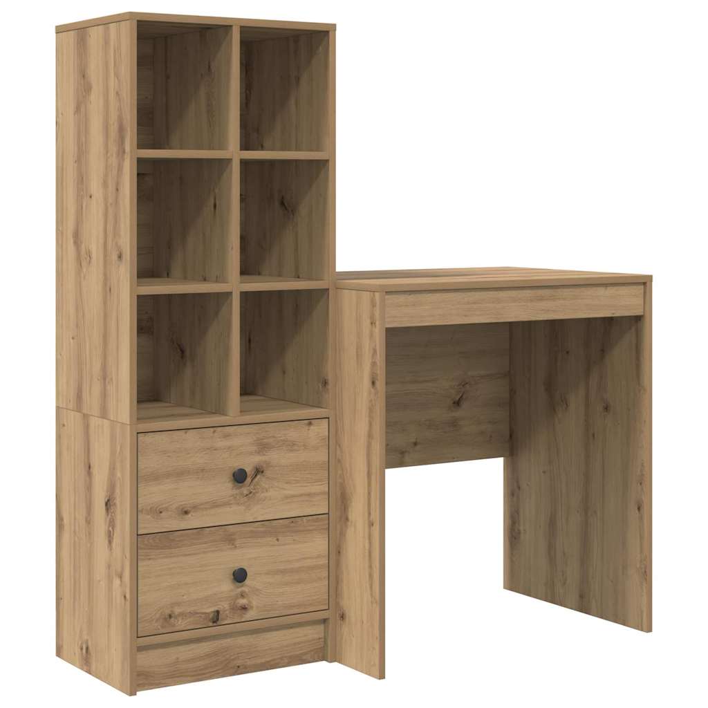 Scrivania con cassetto 2 pcs Rovere artigianale