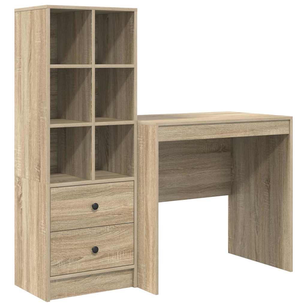 Scrivania con cassetto 2 pcs Rovere Sonoma