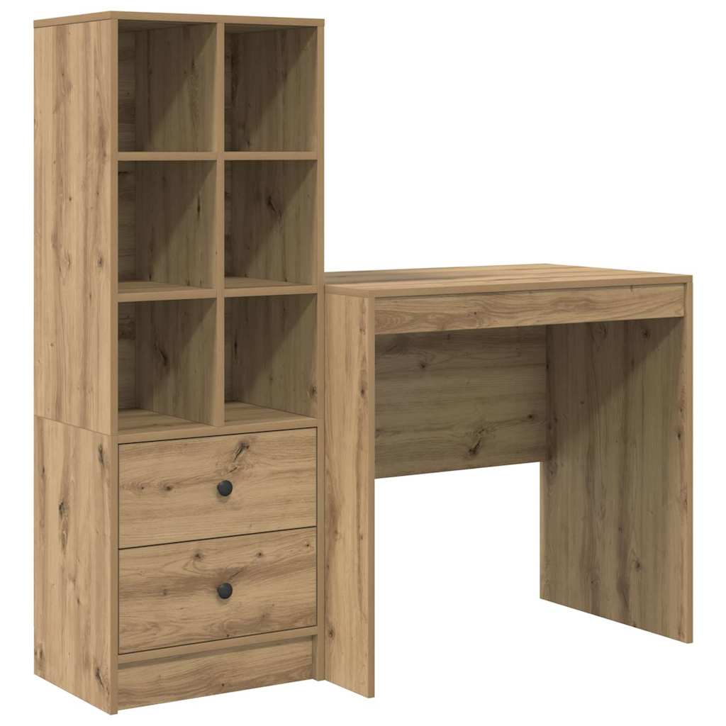 Scrivania con cassetto 2 pcs Rovere artigianale