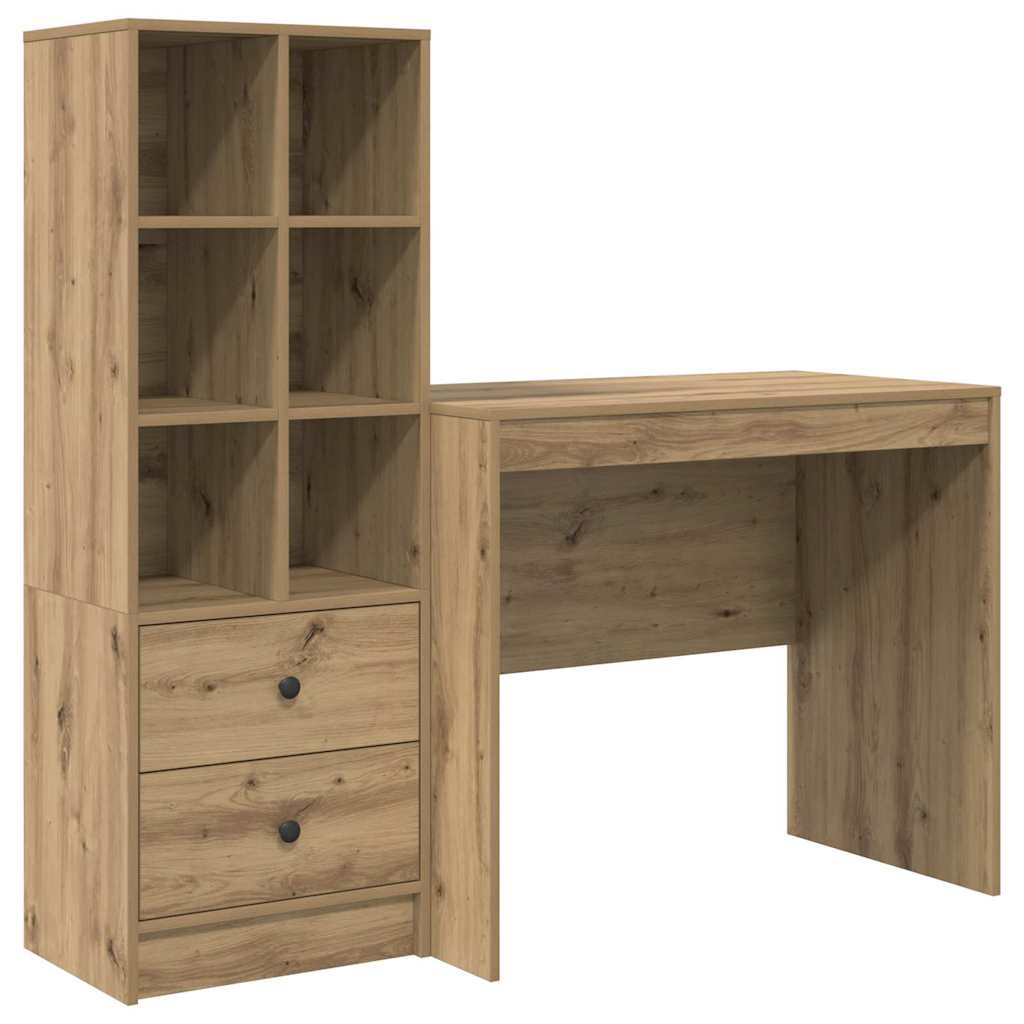 Scrivania con cassetto 2 pcs Rovere artigianale