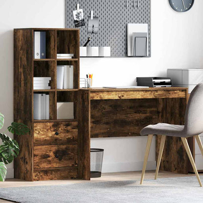 Scrivania con cassetto 2 pcs Rovere fumÃ©
