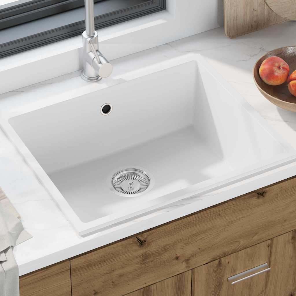 Lavello da cucina Bianco 54 x 44 x 20 cm Granito