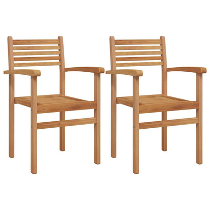 Sedia 2 pcs Marrone 56 x 55 x 90.5 cm Legno di teak solido