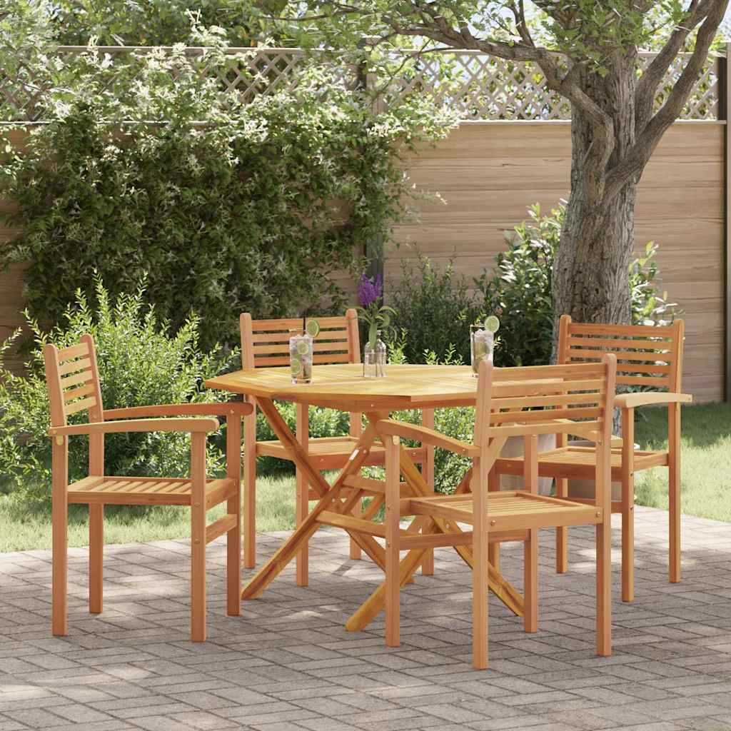 Sedia 4 pcs Marrone 56 x 55 x 90.5 cm Legno di teak solido