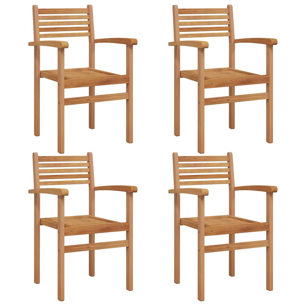 Sedia 4 pcs Marrone 56 x 55 x 90.5 cm Legno di teak solido
