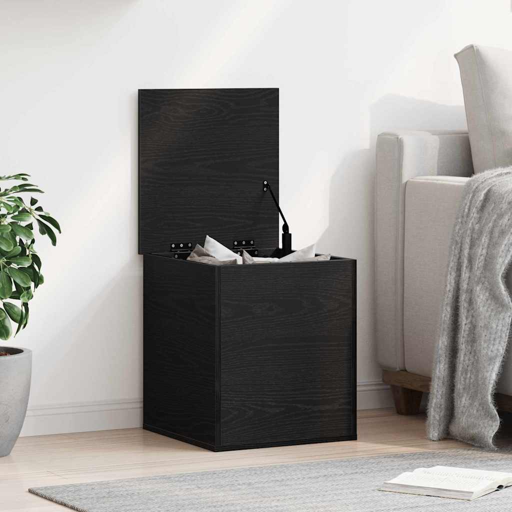 Scatola di Stoccaggio Rovere Nero 40 x 42 x 46 cm
