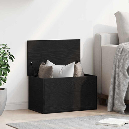 Scatola di Stoccaggio Rovere Nero 60 x 35 x 35 cm