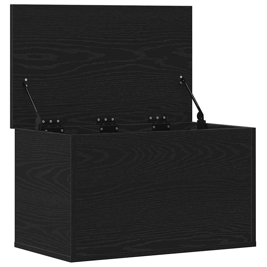 Scatola di Stoccaggio Rovere Nero 60 x 35 x 35 cm