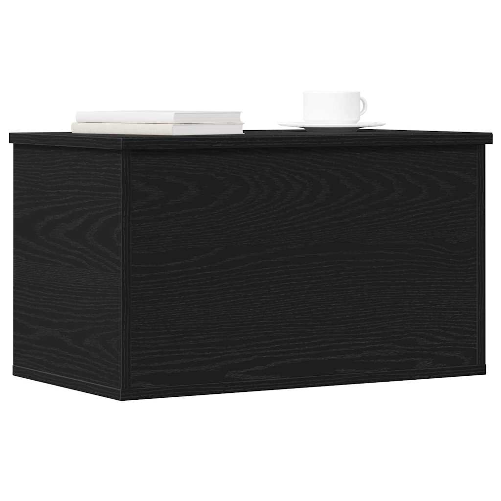 Scatola di Stoccaggio Rovere Nero 60 x 35 x 35 cm
