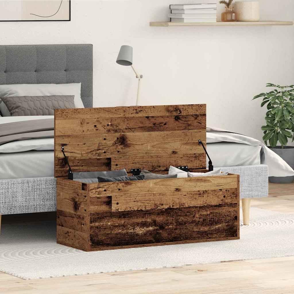 Scatola di Stoccaggio Legno vecchio 90 x 35 x 35 cm