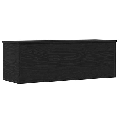 Scatola di Stoccaggio Rovere Nero 102 x 35 x 35 cm
