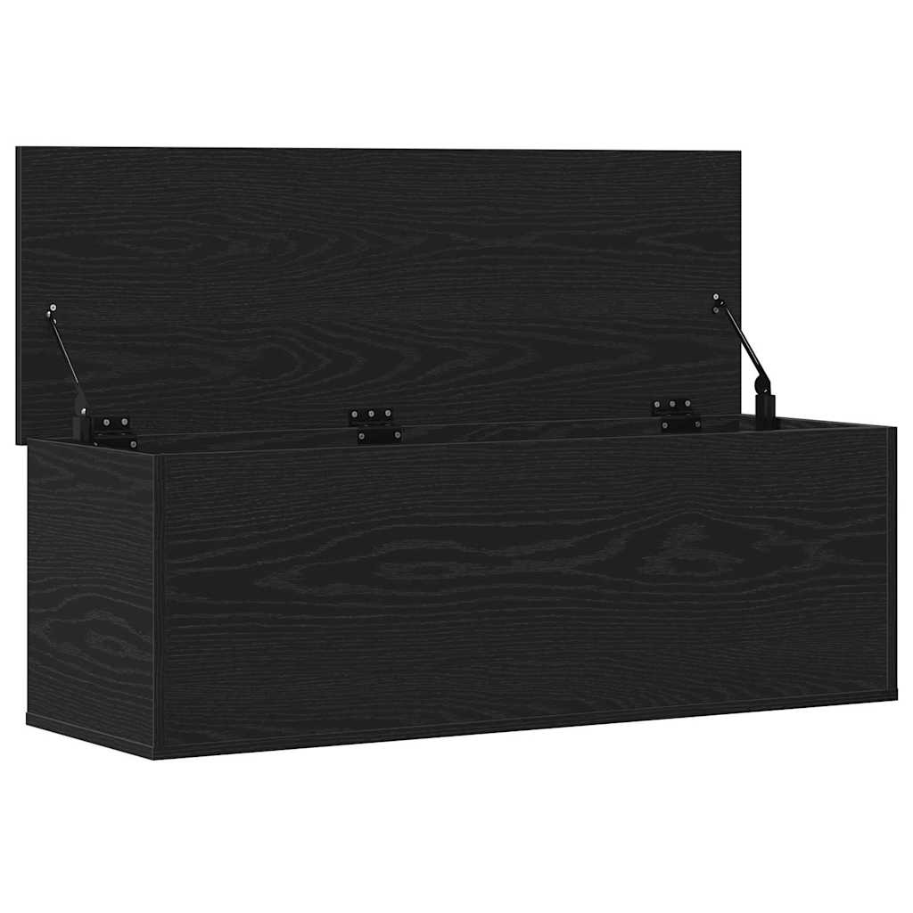 Scatola di Stoccaggio Rovere Nero 102 x 35 x 35 cm