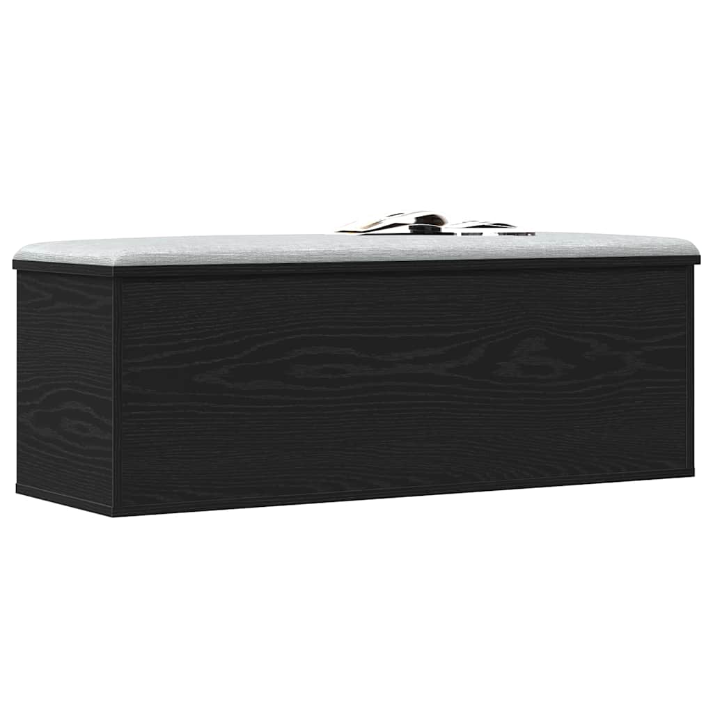 Scatola di Stoccaggio Rovere Nero 102 x 35 x 35 cm