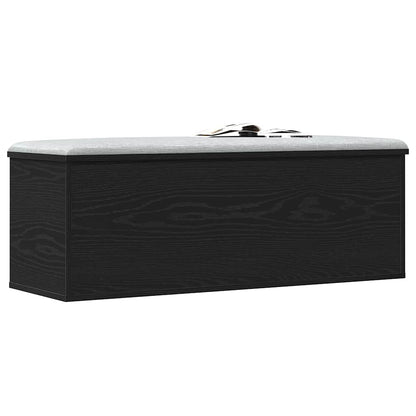 Scatola di Stoccaggio Rovere Nero 102 x 35 x 35 cm