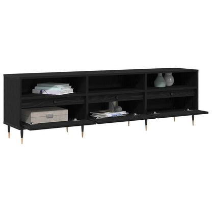 Mobile TV Rovere Nero 150 x 30 x 45 cm Legno multistrato
