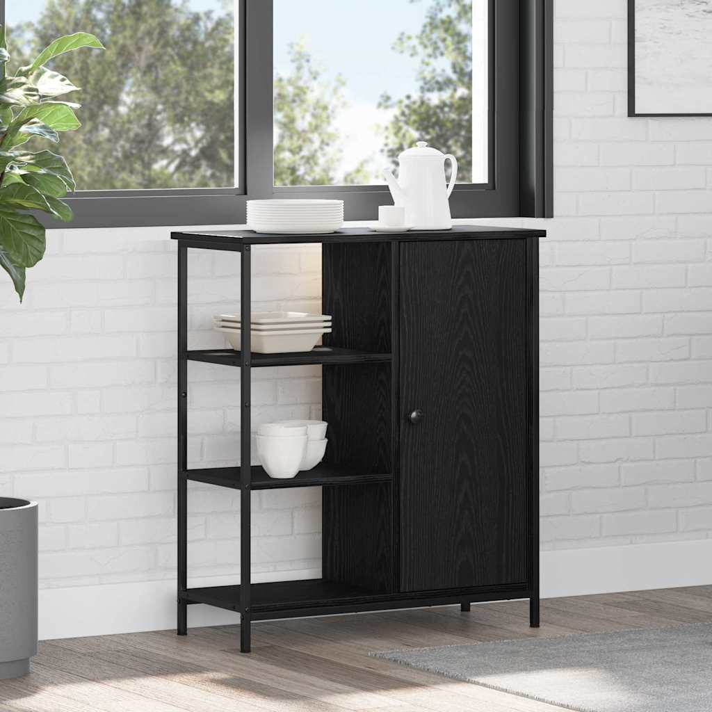 Credenza Rovere Nero 70 x 30 x 80 cm