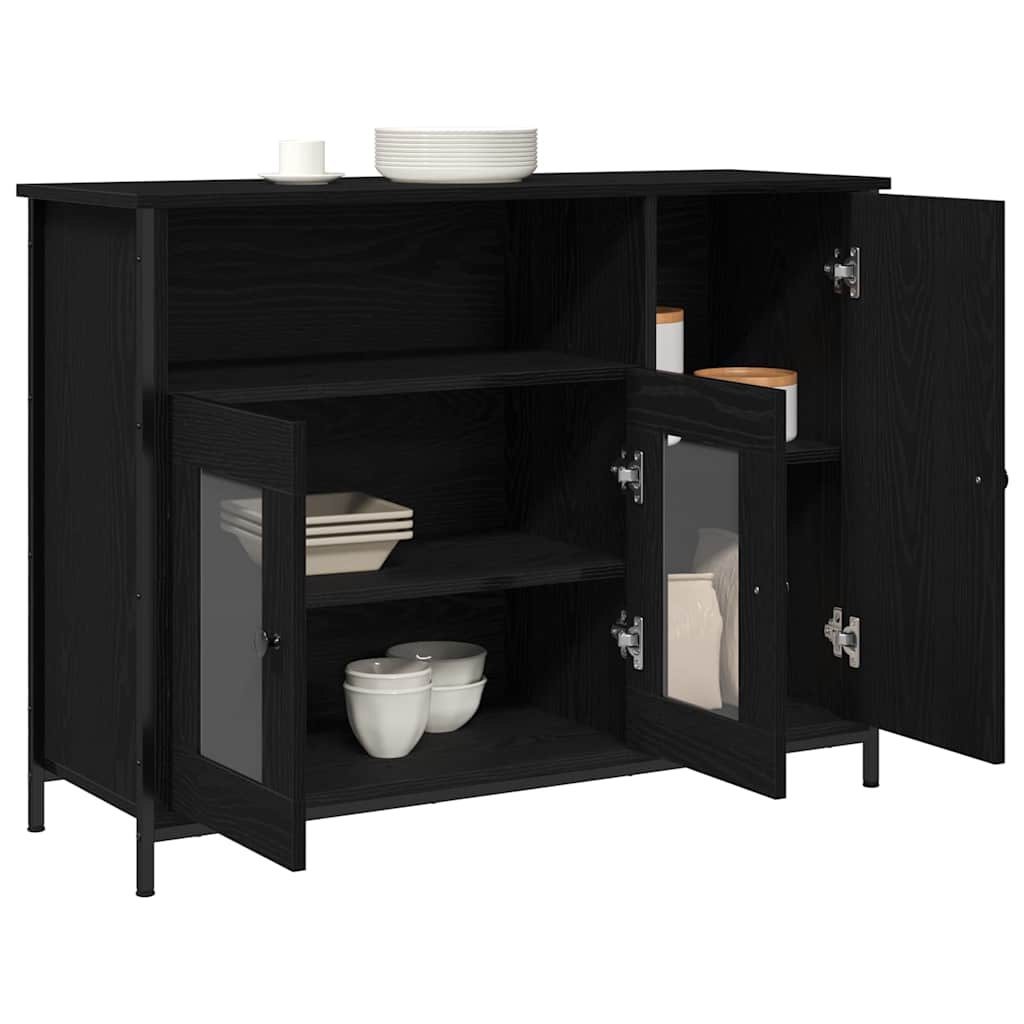 Credenza Rovere Nero 100 x 35 x 75 cm