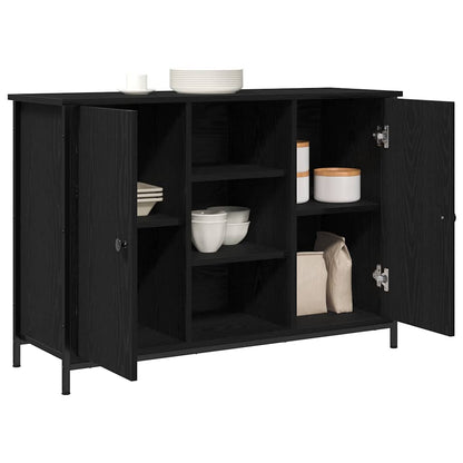 Credenza Rovere Nero 100 x 35 x 70 cm