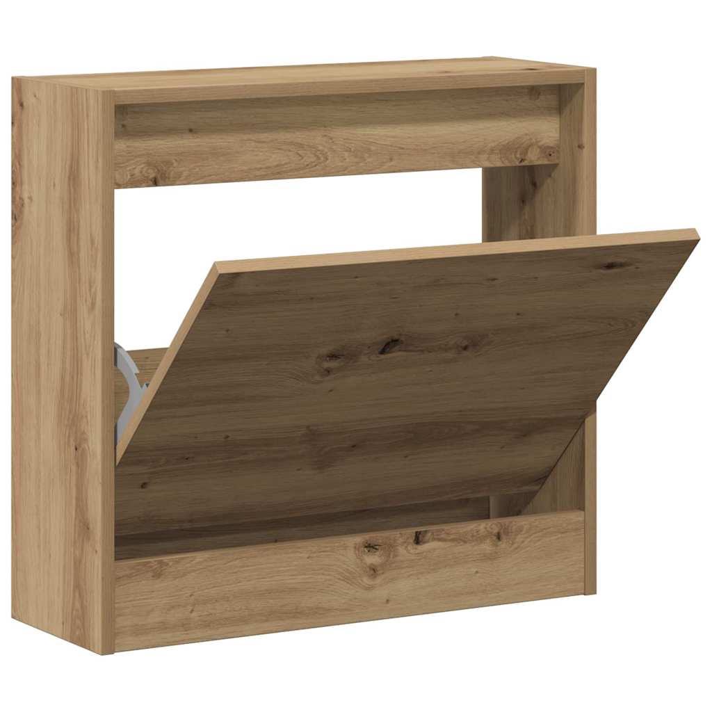 Mobile per scarpe con porta Rovere artigianale 60 x 21 x 57 cm