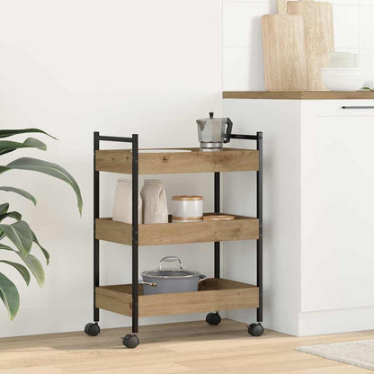 Carrello da Cucina Rovere artigianale 50 x 30 x 70 cm