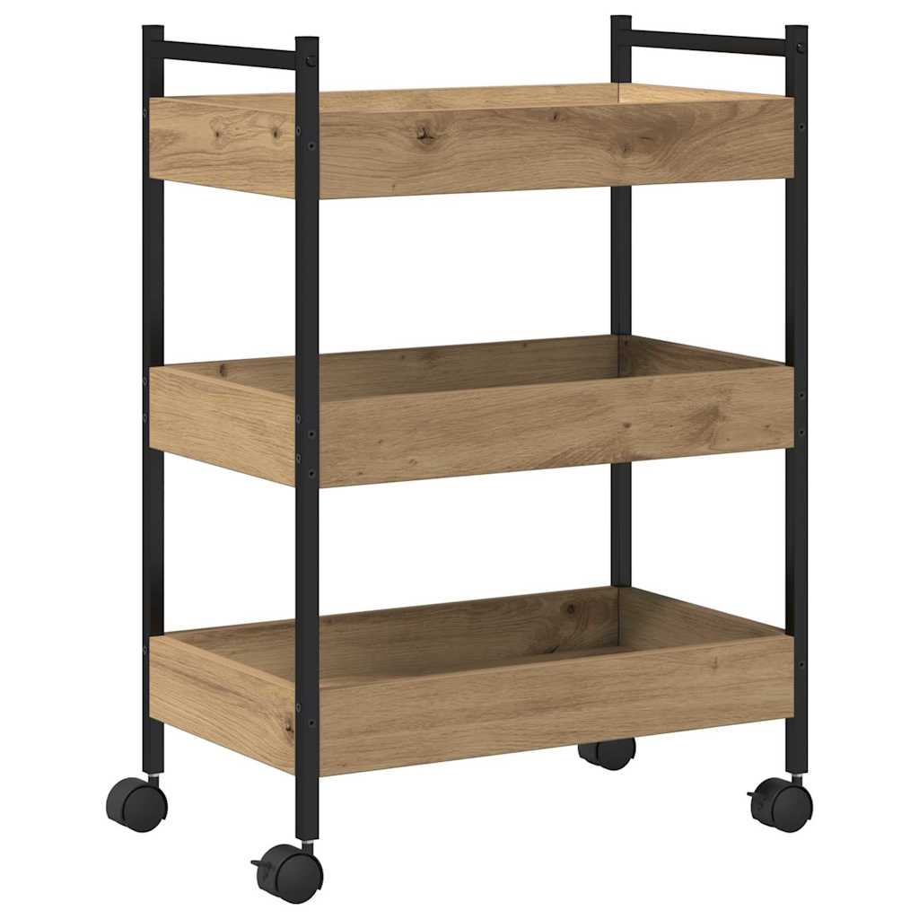 Carrello da Cucina Rovere artigianale 50 x 30 x 70 cm