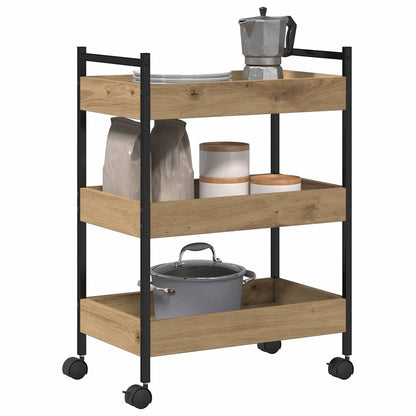 Carrello da Cucina Rovere artigianale 50 x 30 x 70 cm