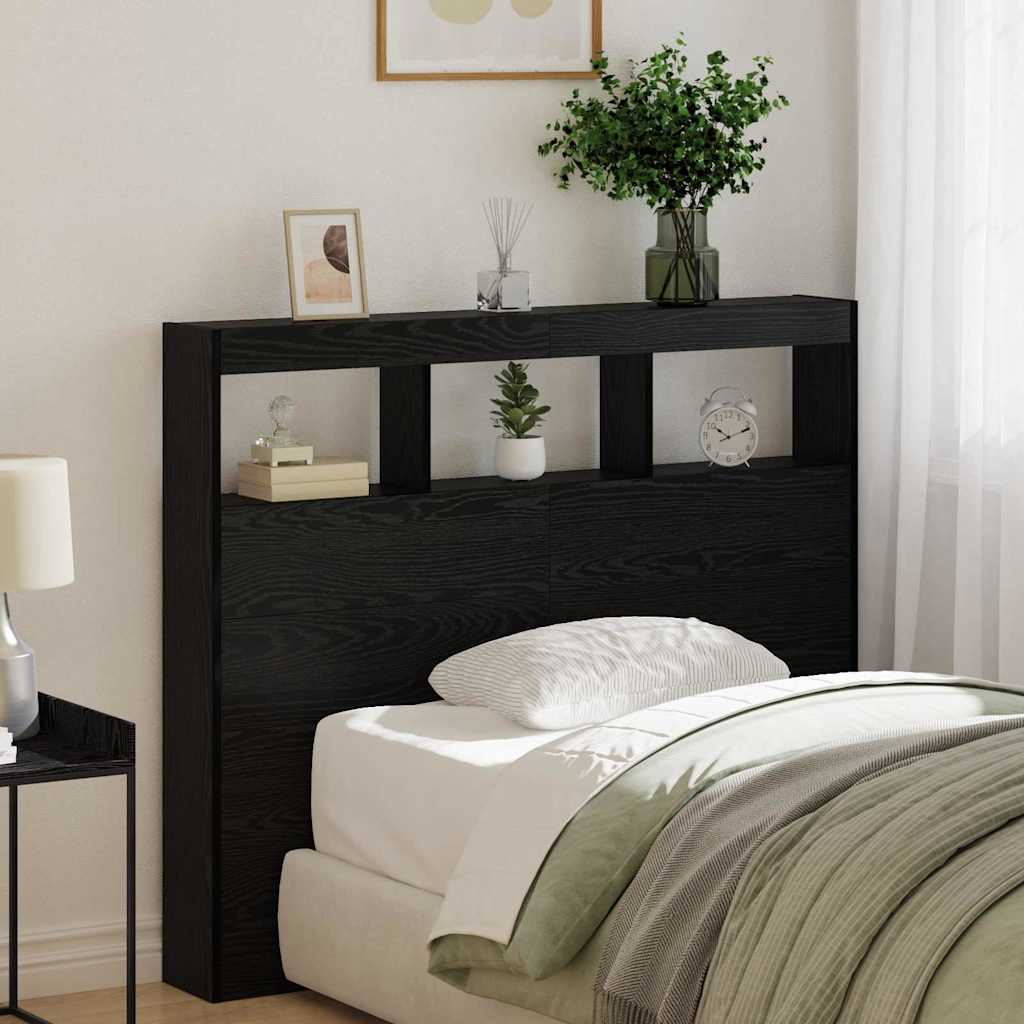Testiera Rovere Nero 120 x 17 x 102 cm Legno multistrato