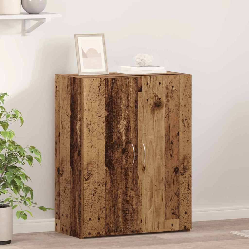 Mobile per Ufficio con porta Rovere Nero 70 x 32 x 77.5 cm