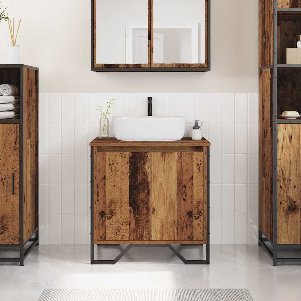 Armadio per Lavabo da Bagno Legno vecchio 60 x 35 x 60 cm