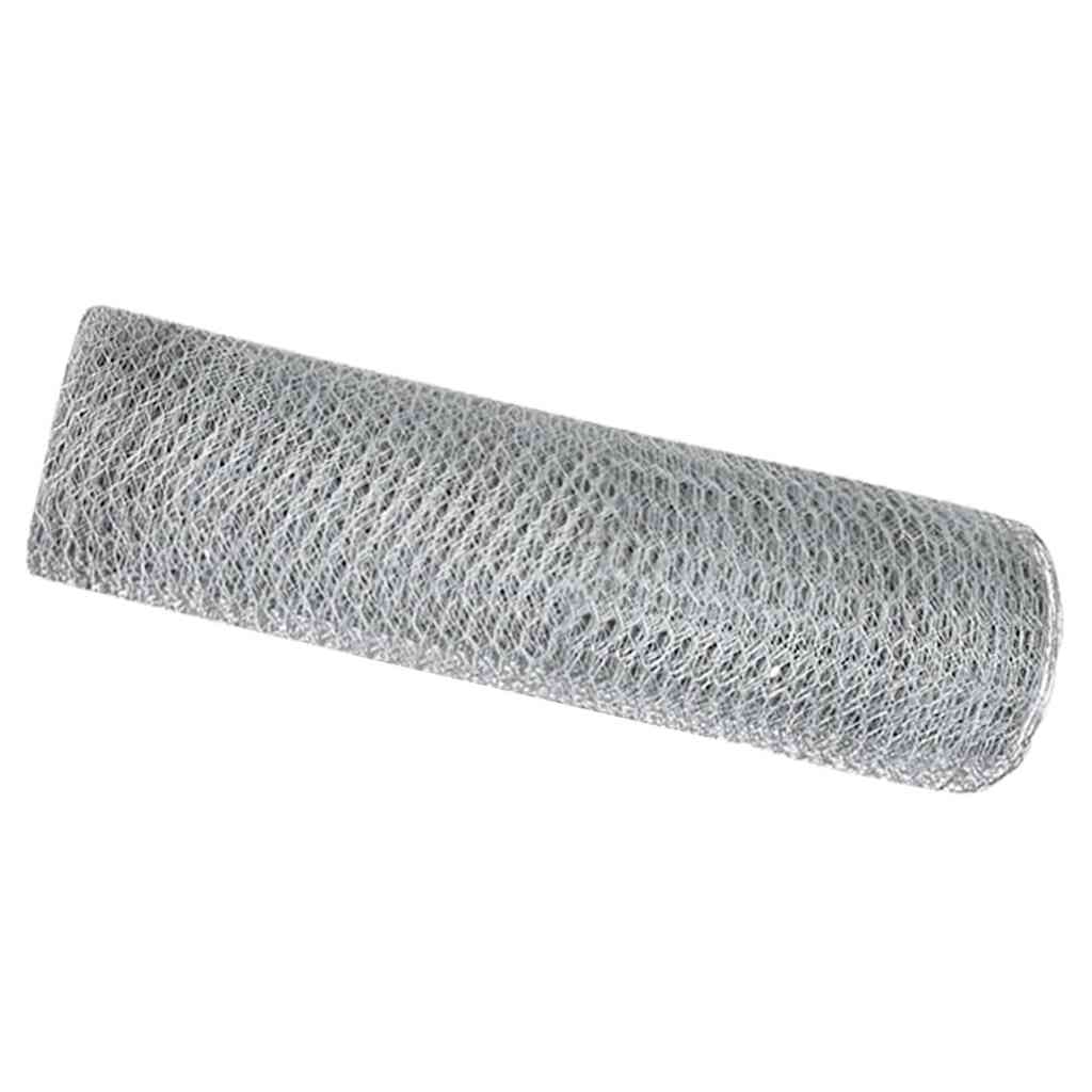 Recinzione Esagonale Argento 0,8 x 25 m Acciaio zincato