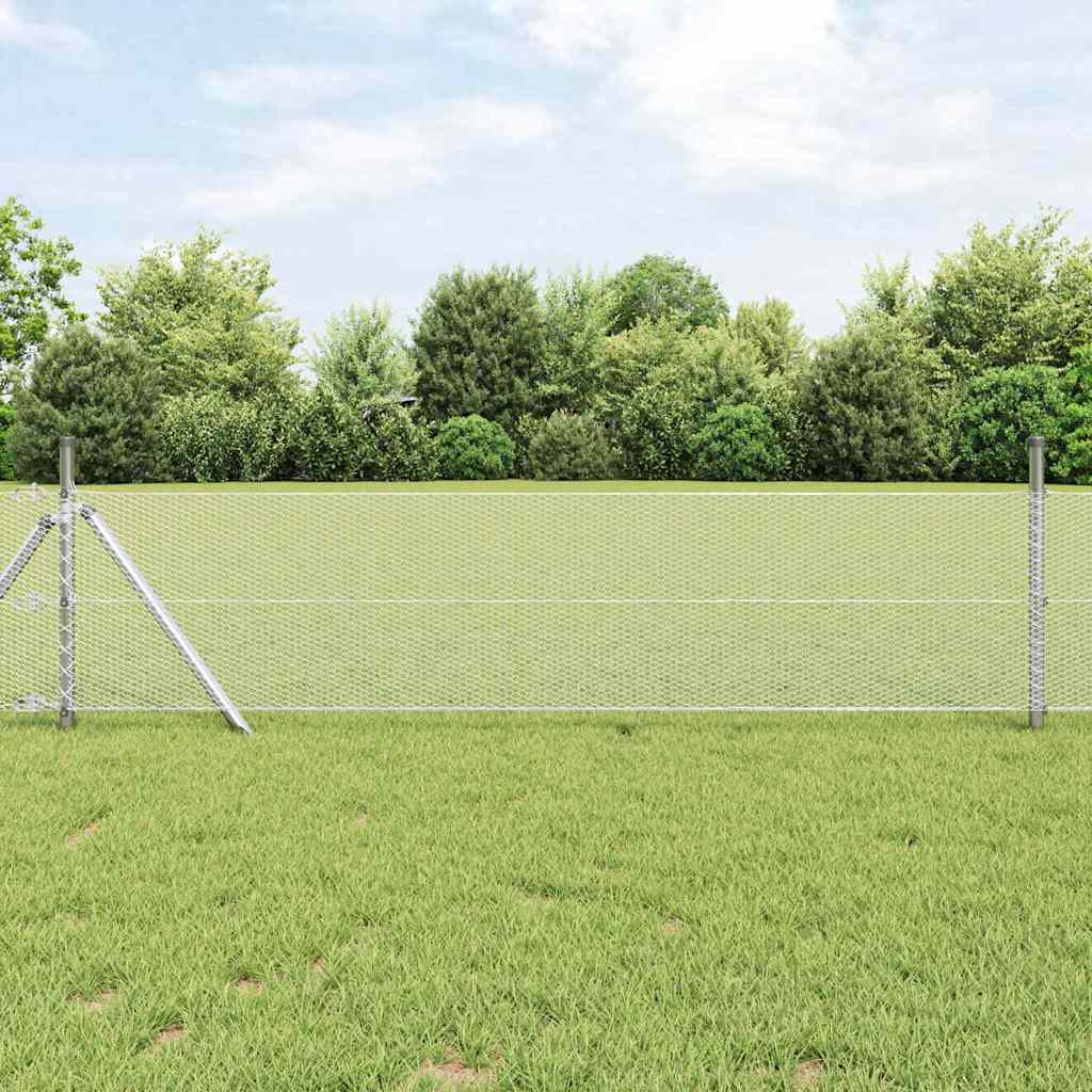 Recinzione Esagonale Argento 0,8 x 25 m Acciaio zincato