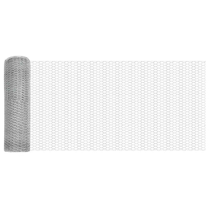 Recinzione Esagonale Argento 0,8 x 25 m Acciaio zincato