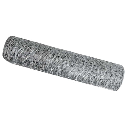 Recinzione Esagonale Argento 0,8 x 25 m Acciaio zincato
