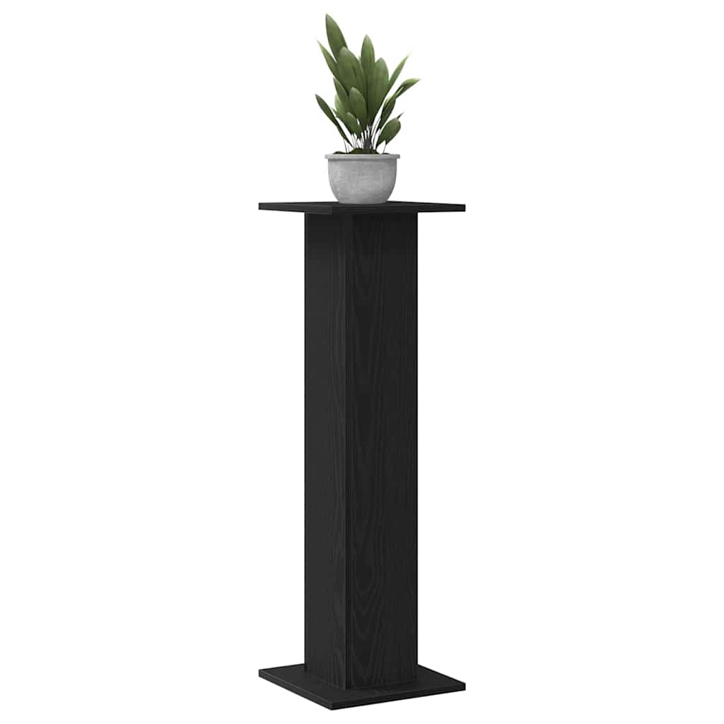 Supporto per piante 2 pcs Rovere Nero 30 x 30 x 95 cm