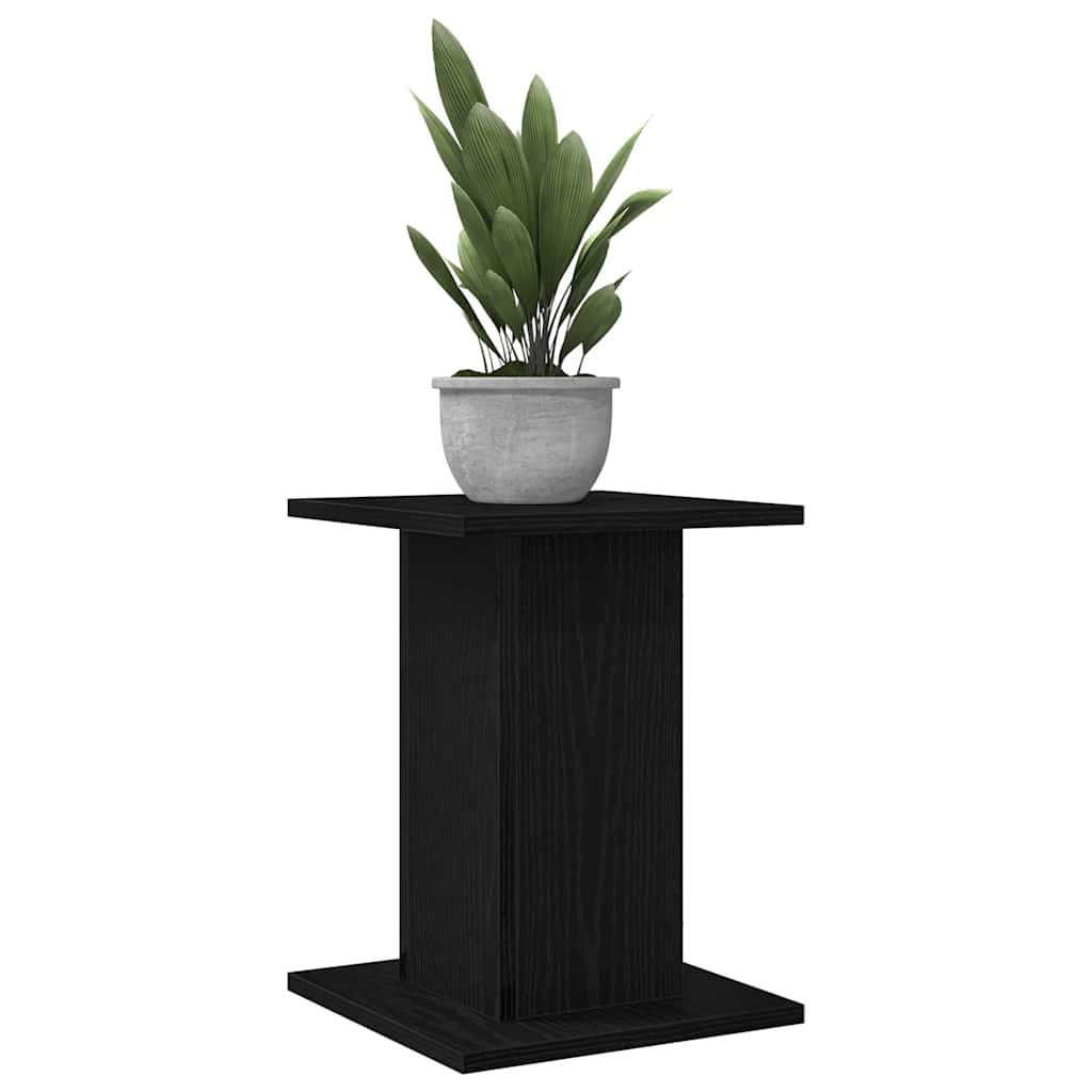 Supporto per piante 2 pcs Rovere Nero 30 x 30 x 40 cm