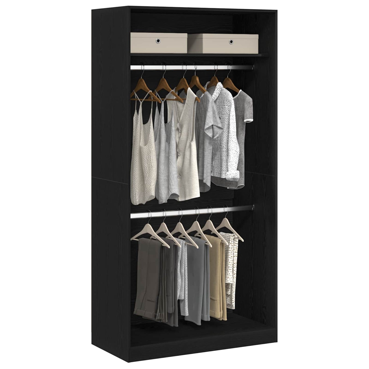 Guardaroba Rovere nero 100 x 50 x 200 cm Legno multistrato