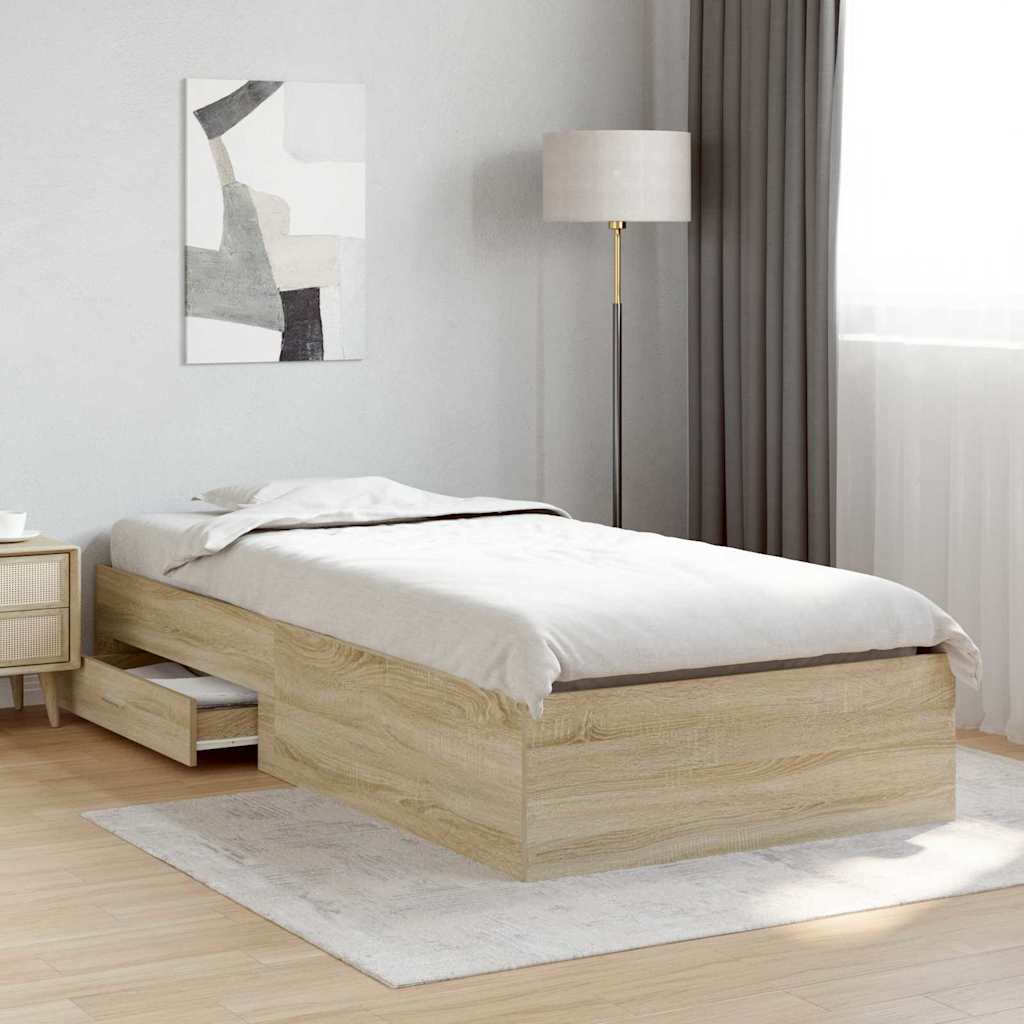 Struttura del letto Marrone 90 x 190 cm Legno multistrato