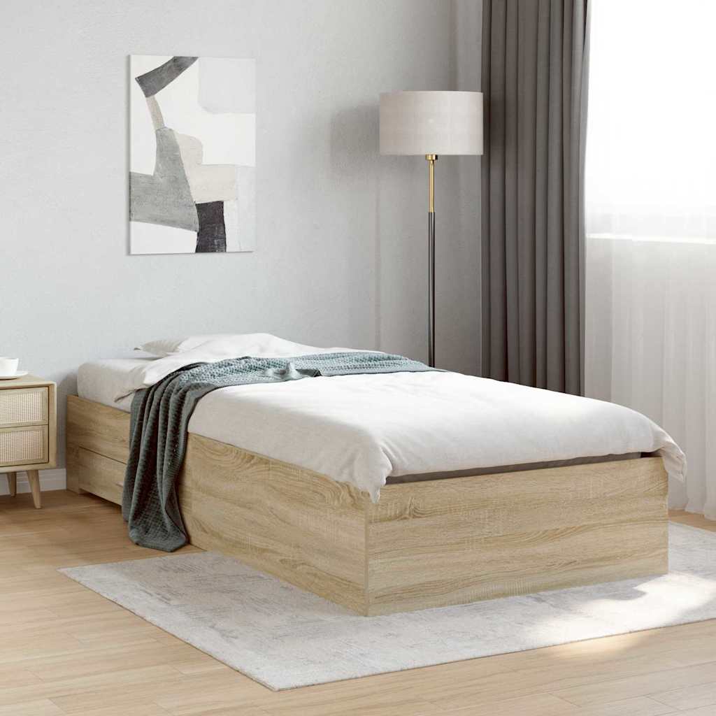 Struttura del letto Marrone 90 x 190 cm Legno multistrato