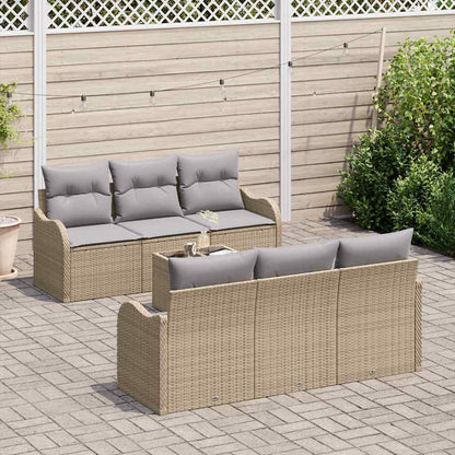 Set Divano da Giardino Beige 55 x 55 x 37 cm polyrattan