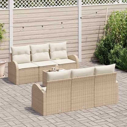 Set Divano da Giardino Beige 55 x 55 x 37 cm polyrattan