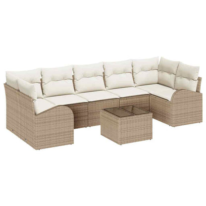 Set Divano da Giardino Beige 55 x 55 x 37 cm polyrattan