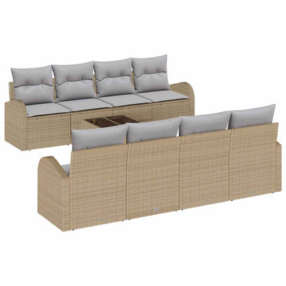 Set Divano da Giardino Beige 55 x 55 x 37 cm polyrattan