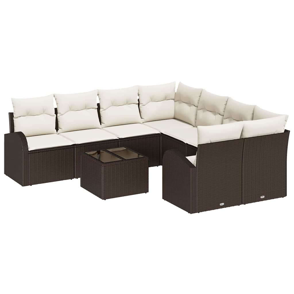 Set Divano da Giardino Marrone 55 x 55 x 37 cm polyrattan