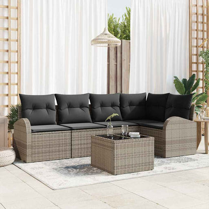 Set di divani con cuscino Grigio Poliestere