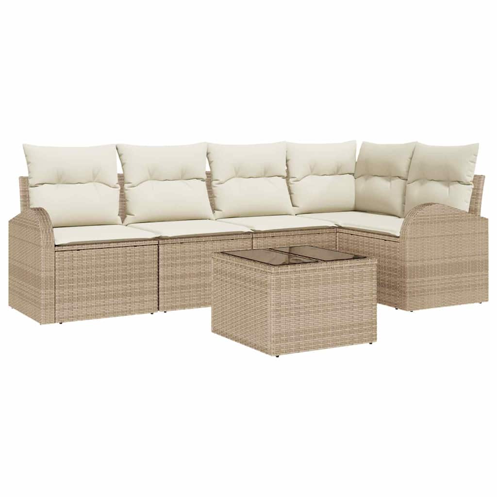 Set di divani con cuscino Beige Poliestere