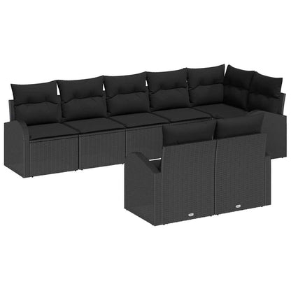 Set Divano da Giardino 8 pcs polyrattan