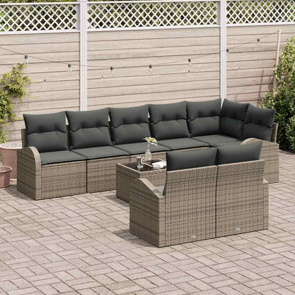 Set Divano da Giardino Grigio 55 x 55 x 37 cm polyrattan